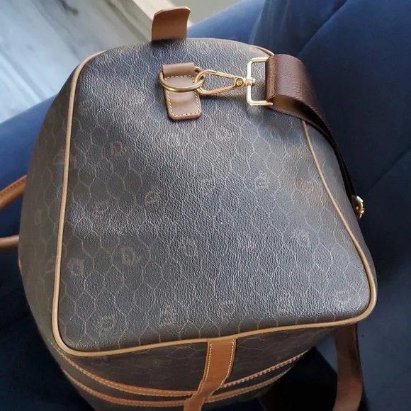 VINTAGE CHRISTIAN DIOR TRAVEL BAG HONEYCOMB - Picture 6 of 13